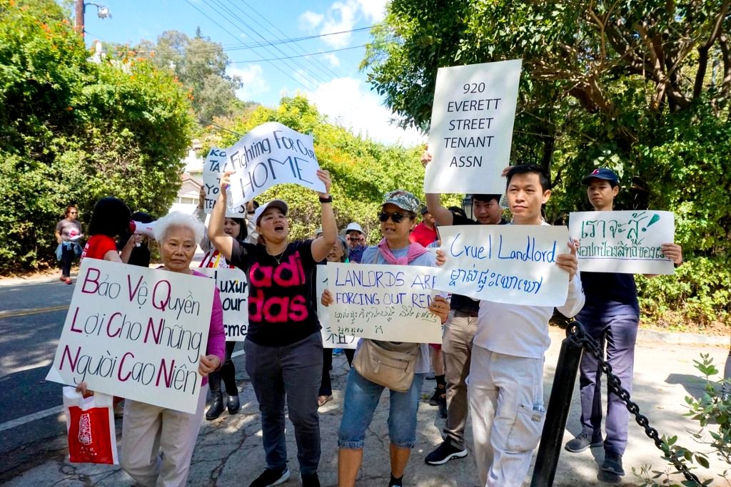 Tenants at Everett Street, many of whom are low-income immigrants and refugees from Thailand, Cambodia, and Vietnam, received a notice in late July from their landlords Robert and Rosa Chow, stating that they had only 60 days to leave.