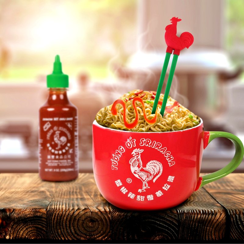 The Sriracha Ramen Noodle Gift Set, which comes under $15, will be available at Walmart starting Nov. 1, Bustle noted.