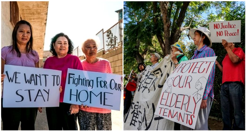 Vietnamese Grandmother Marches with Protesters to Fight Landlord Evicting Them from LA’s Chinatown