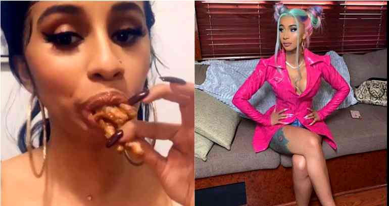 Cardi B Goes Viral for Eating Fong Zhao in Instagram Video
