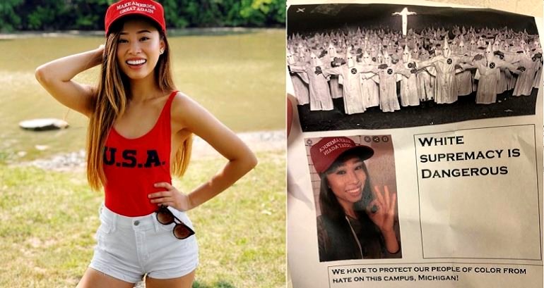 Trump Supporter Kathy Zhu Targeted With Fliers Calling Her a ‘White Supremacist’ at Michigan University