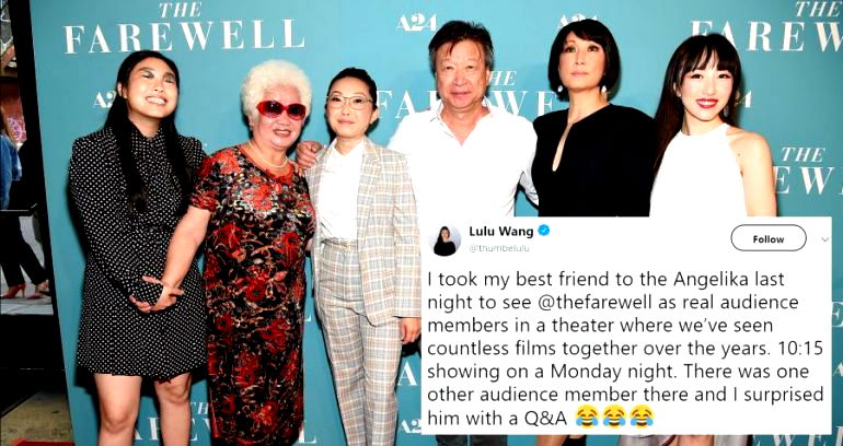 Man Who Watched ‘The Farewell’ Alone Gets a Special Surprise From Lulu Wang