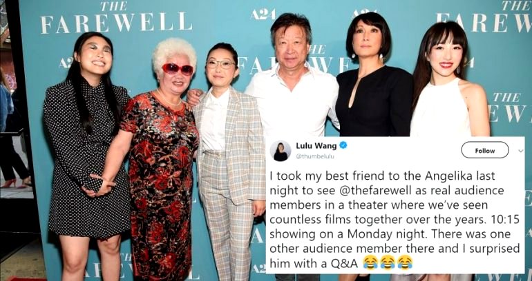 Man Who Watched ‘The Farewell’ Alone Gets a Special Surprise From Lulu Wang