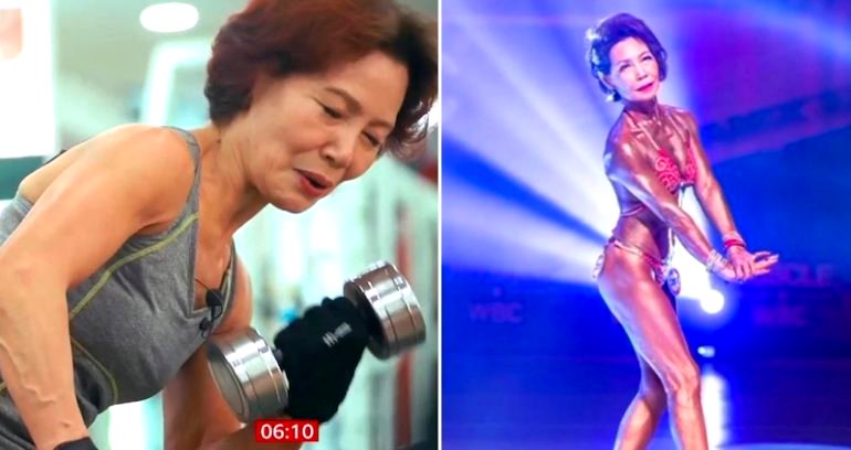 75-Year-Old Korean Bodybuilding Grandma Crushes Competitors Half Her Age