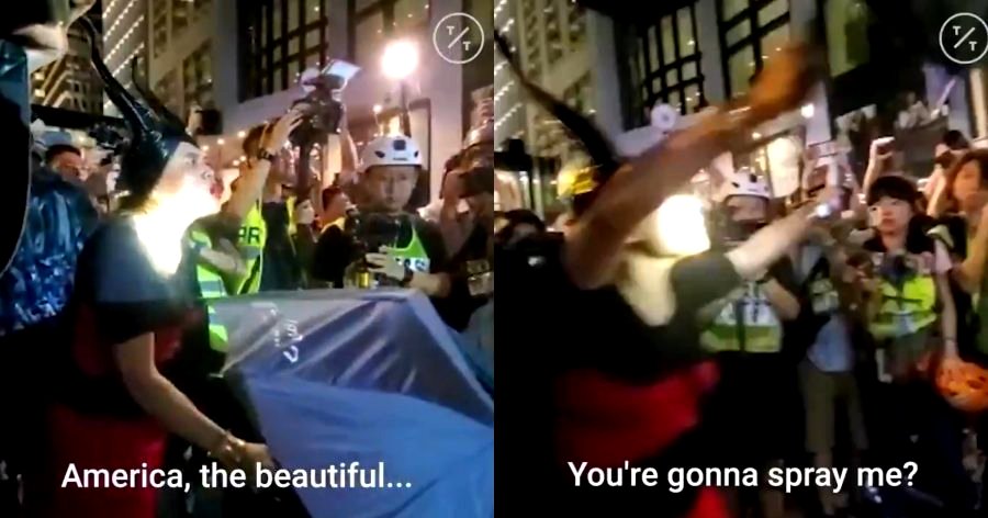 Woman Dressed as ‘Maleficent’ Taunts Hong Kong Police on Halloween, Gets Tackled