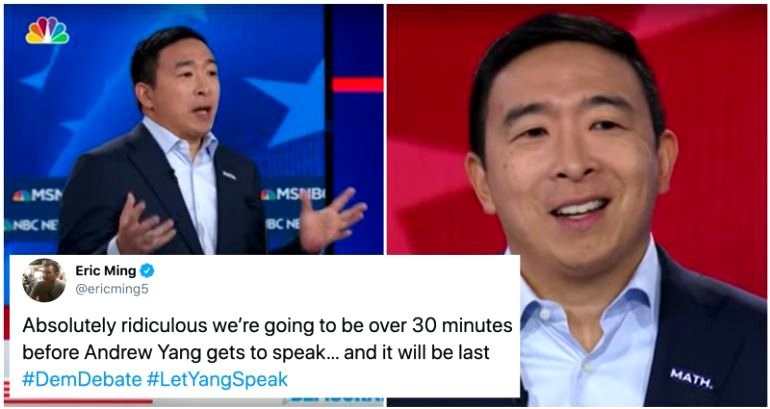 Andrew Yang Gets Completely Ignored for the First 32 Minutes of the Democratic Debates