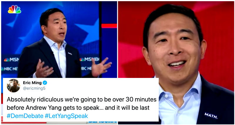 Andrew Yang Gets Completely Ignored for the First 32 Minutes of the Democratic Debates