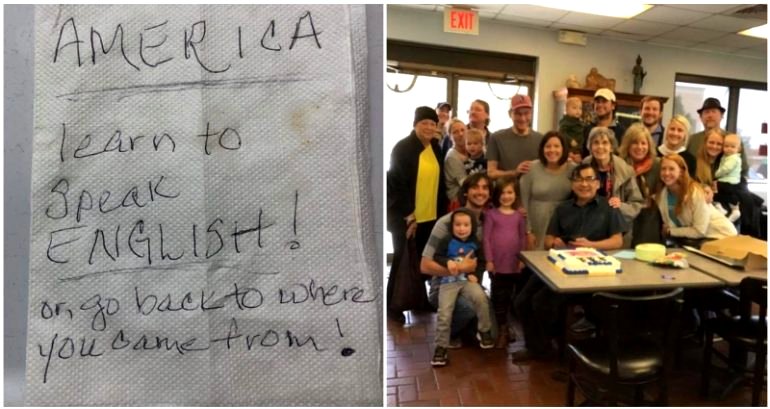 Family-Owned Thai Restaurant in Texas Gets Racist ‘Speak English’ Note From Customer