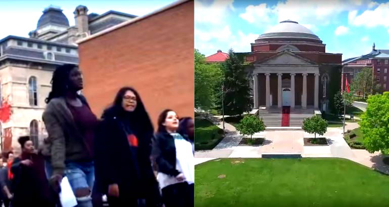 Anti-Black and Asian Graffiti Found in Syracuse University Dorms Spark Protests on Campus