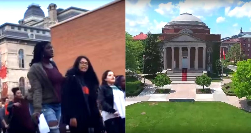 Anti-Black and Asian Graffiti Found in Syracuse University Dorms Spark Protests on Campus