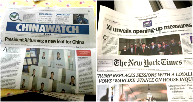 China Allegedly Broke Laws, Paid Millions for Communist Propaganda in the NY Times, Washington Post