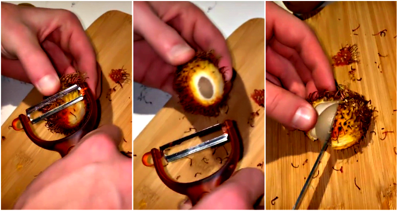 TikTok User Tries to Open Rambutan With POTATO PEELER and Asians Are Screaming