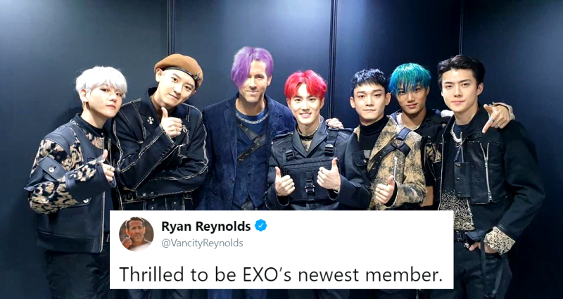 Ryan Reynolds Is ‘EXO’s Newest Member’ After Meeting Them