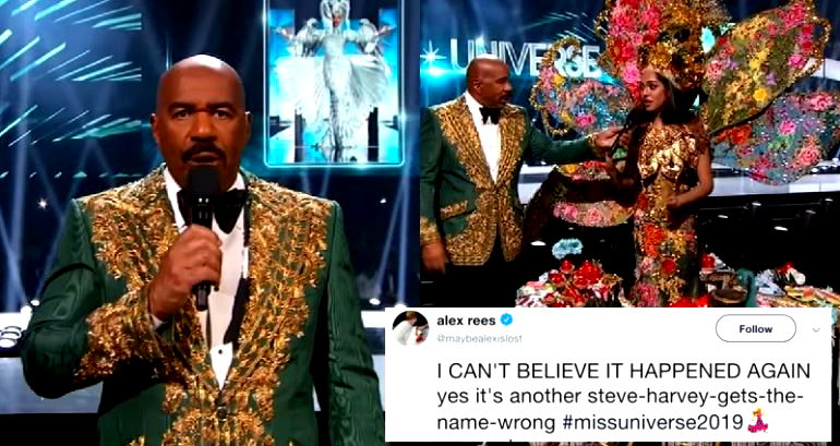 Steve Harvey Nearly Confuses Miss Philippines and Malaysia When Announcing National Costume Winner