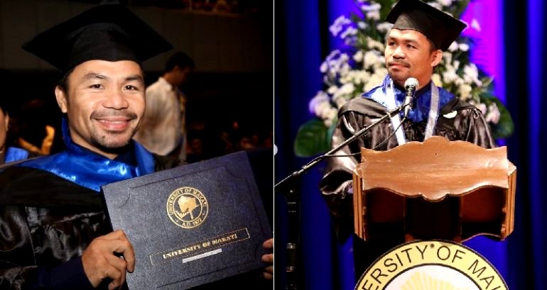 Manny Pacquiao Just Got His Bachelor’s Degree in Political Science