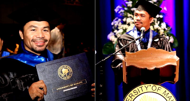 Manny Pacquiao Just Got His Bachelor’s Degree in Political Science