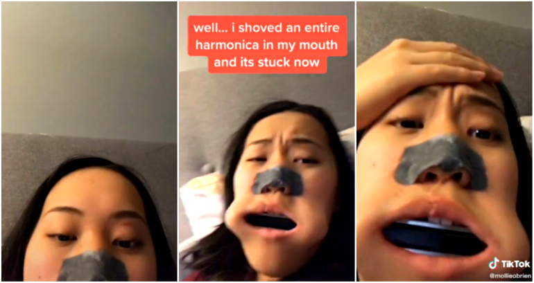 Teen Gets Harmonica Stuck in Her Mouth, Regrets Everything