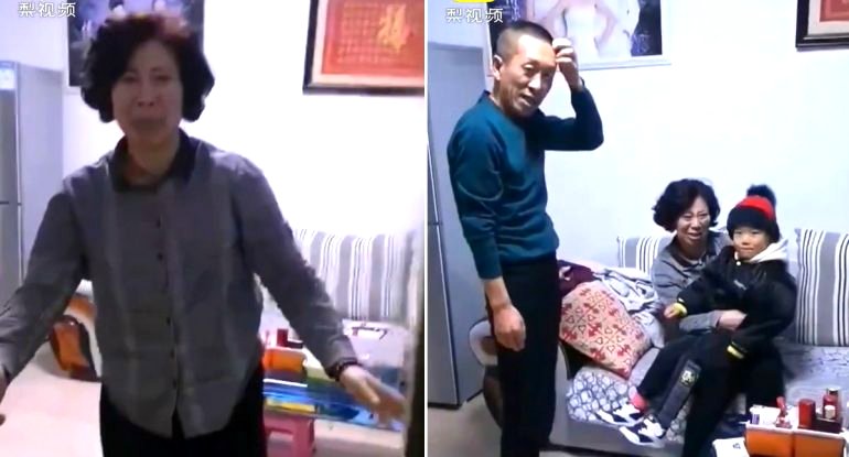 Woman Drives 1,740 Miles to Surprise Grandparents for Chinese New Year