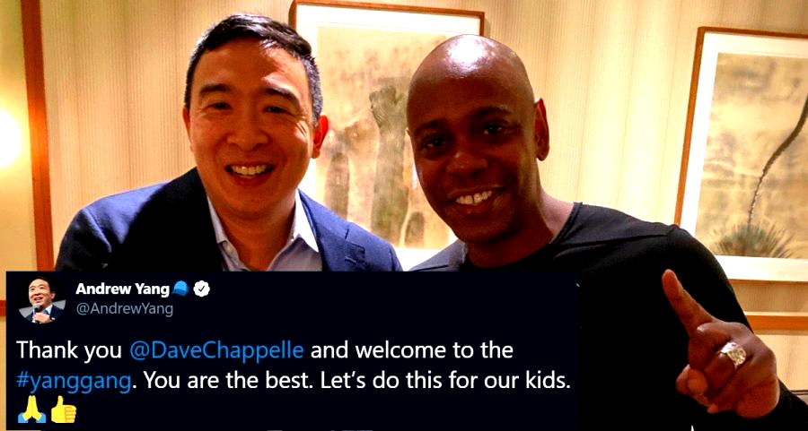 Dave Chappelle Joins the Yang Gang