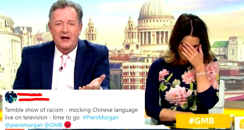 Piers Morgan Mocks the Chinese Language on Live TV