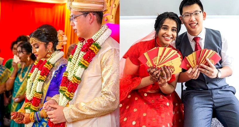 Couple Merges Indian and Chinese Cultures in Epic Wedding