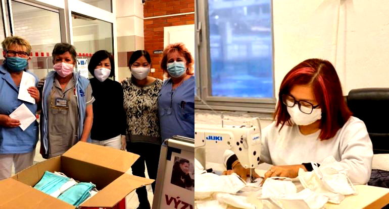 Viet Families in Czech Republic Band Together to Sew Face Masks During Shortage