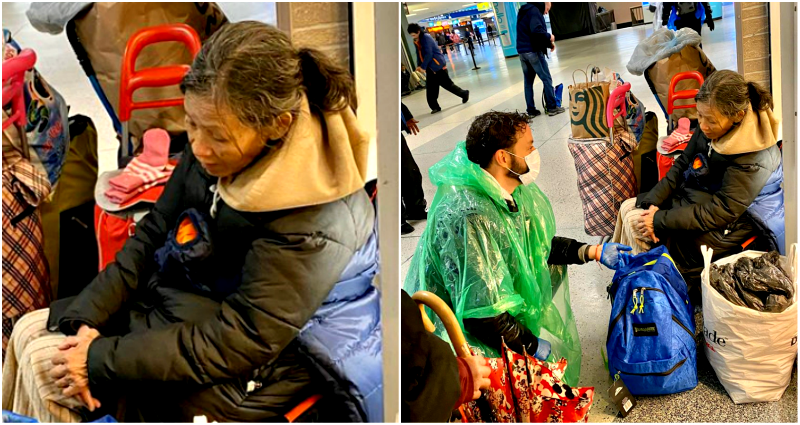 Homeless Asian Grandma in TEARS After Getting Spit On, Cursed At Asking for Help in NYC
