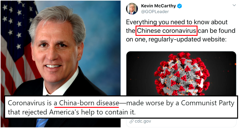 Republican Congressman Defends Calling it ‘Chinese Coronavirus’ Despite WHO and CDC Saying Stop