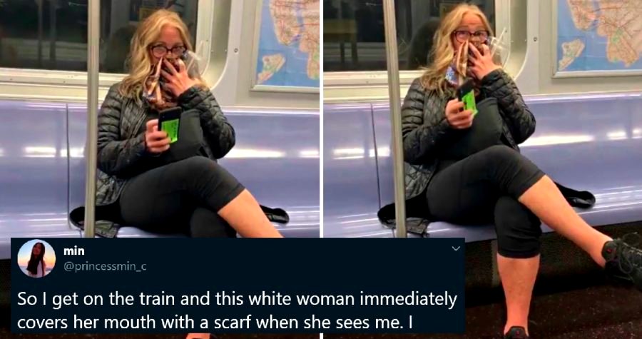 Asian Commuter Trolls Woman Who Covered Her Face After Seeing Her
