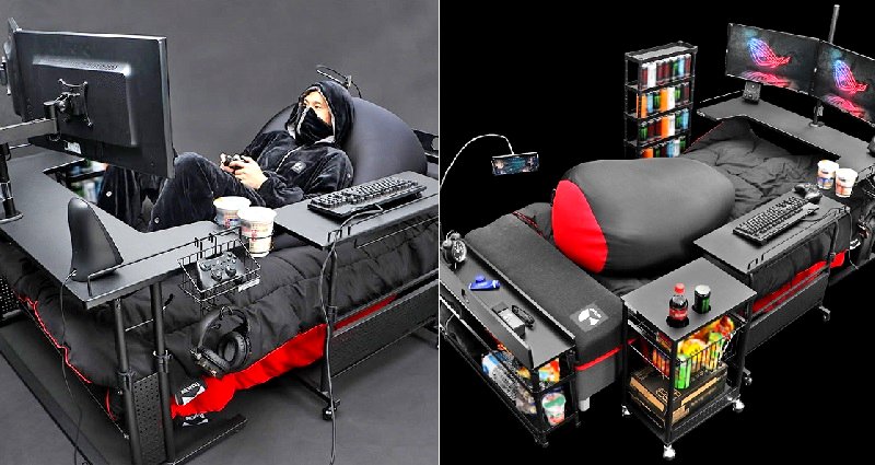 New Japanese Gaming Bed Proves Humanity Has Peaked