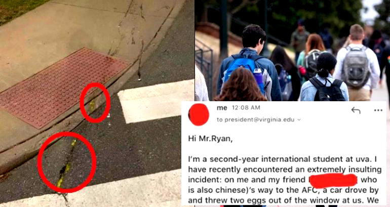 Chinese International Students at University of Virginia Have Eggs Thrown at Them