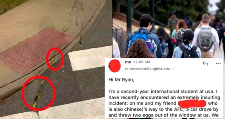 Chinese International Students at University of Virginia Have Eggs Thrown at Them