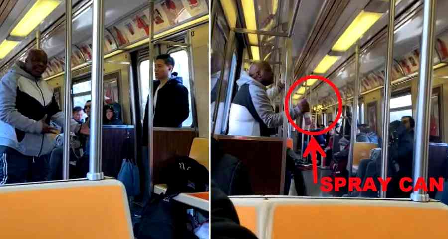Asian Man Allegedly Harassed on Train By Man Demanding He Move