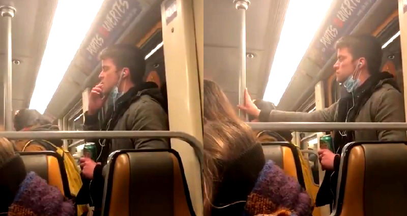 Train Passenger in Belgium Caught Wiping Saliva on Metal Bar