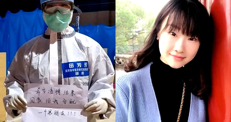 Single Chinese Nurse Asks Government to Give Her a Boyfriend For Fighting Coronavirus