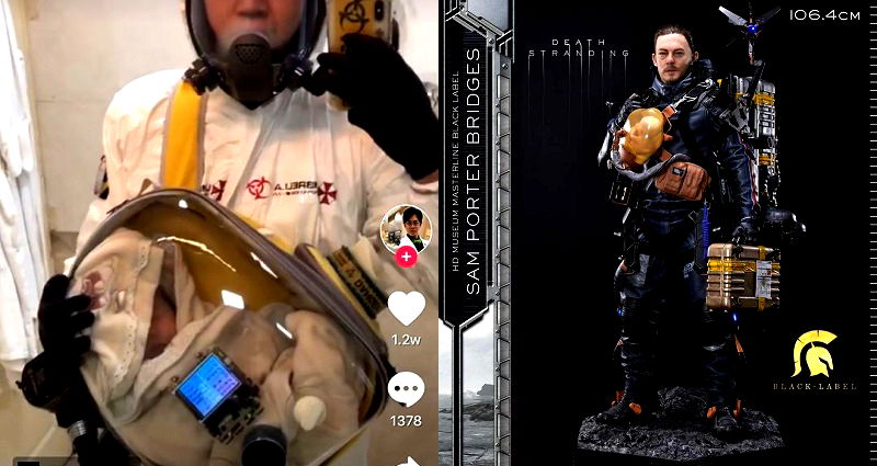 Chinese Cosplayer Creates ‘Death Stranding’ Suit to Protect Baby from Coronavirus