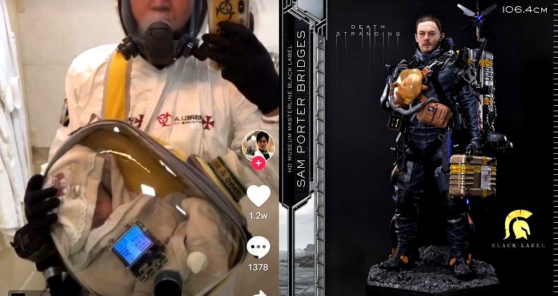 Chinese Cosplayer Creates ‘Death Stranding’ Suit to Protect Baby from Coronavirus