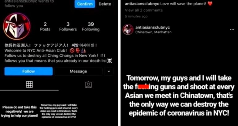 NYPD Investigating Disturbing Mass Shooting Threat in Chinatown on Instagram
