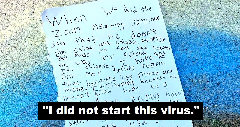 7-Year-Old’s Classmate Tells Her He ‘Doesn’t Like China or Chinese People’ for Causing Quarantine