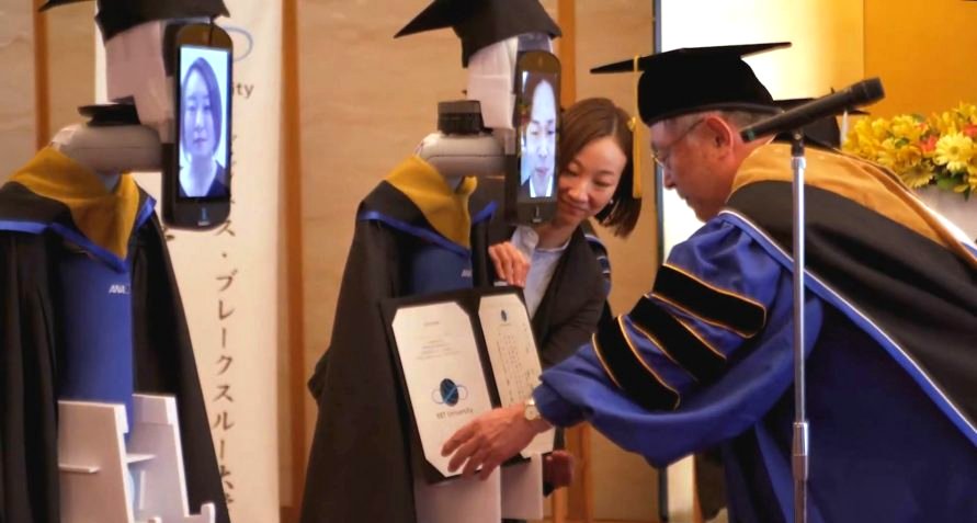 Japanese University Uses Robot Surrogates to Hold Graduation