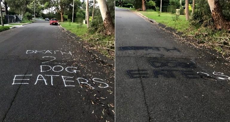 Man Finds Racist Message on Road Near Asian Community in Sydney