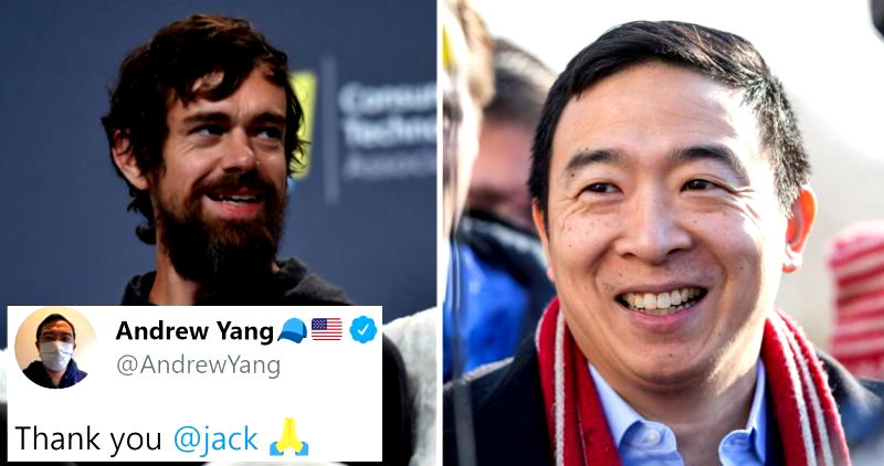 Andrew Yang Teams Up With Twitter CEO to Give Out $5 Million to Americans