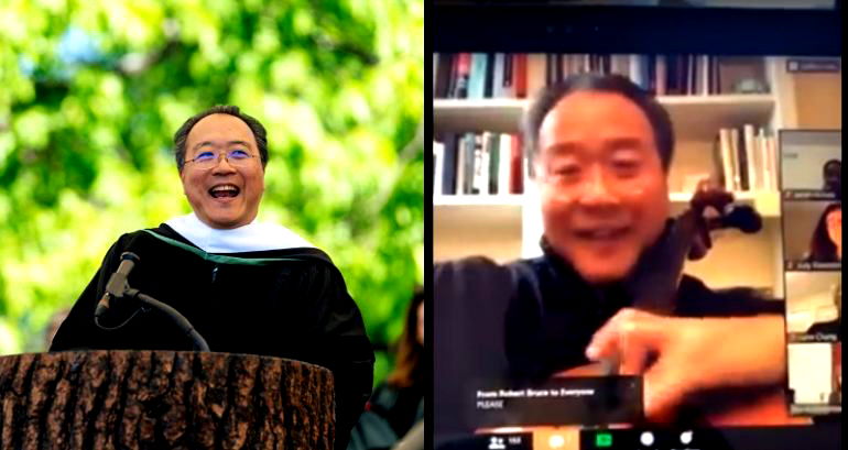 Legendary Cellist Yo-Yo Ma Crashes Zoom Class Like a Boss