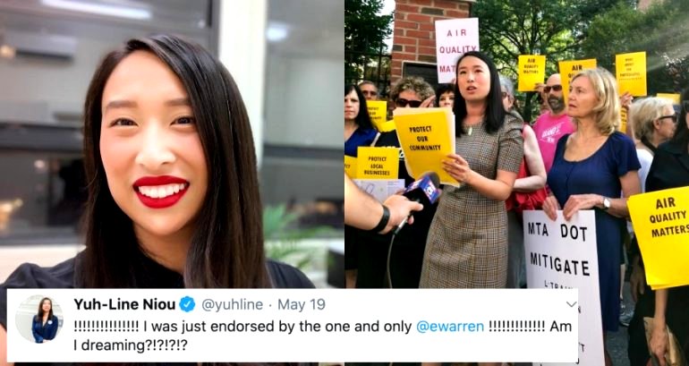 Yuh-Line Niou Endorsed by Senator Elizabeth Warren for Re-Election in NYC