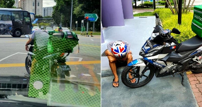 Singaporean Rescues Sick Food Delivery Man, Helps Deliver His Last Order