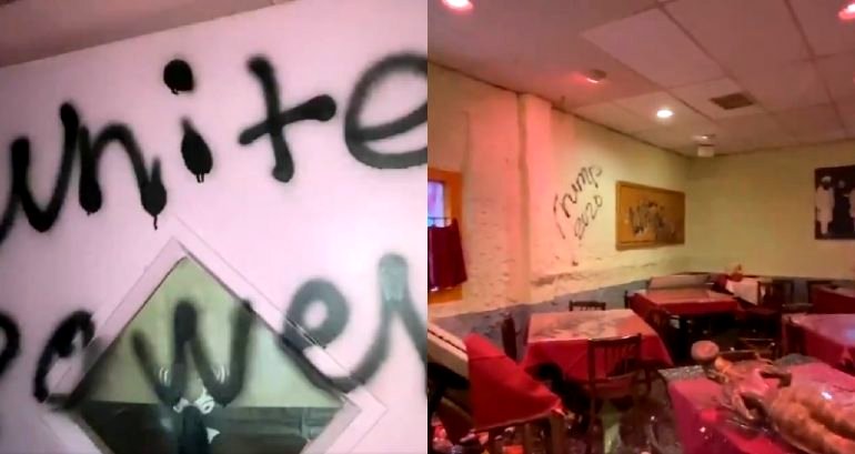 Indian Restaurant Destroyed with Racist, Trump 2020 Messages in New Mexico
