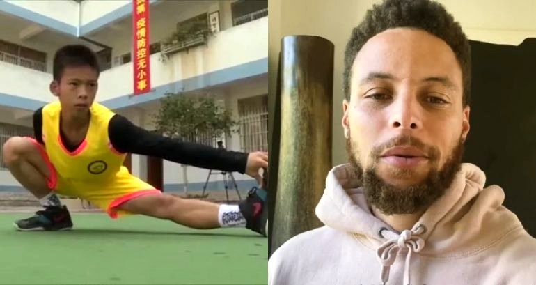 Stephen Curry Praises One-Armed Teen Playing Basketball in China