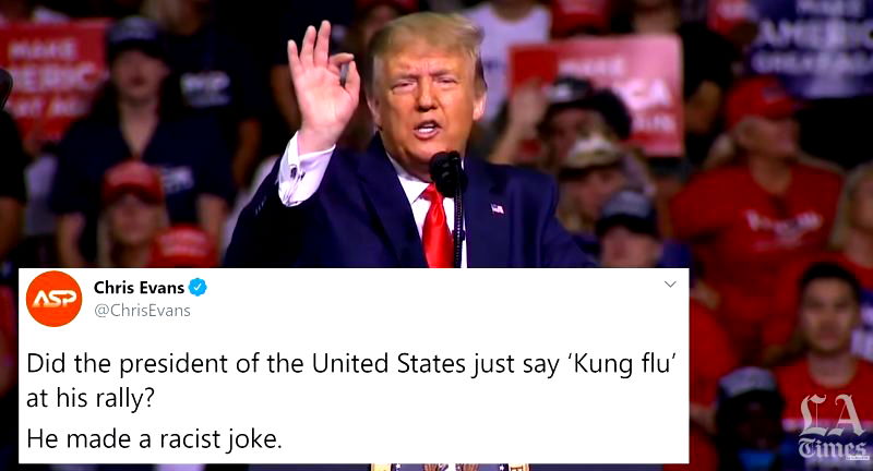 Trump Openly Uses Racist ‘Kung Flu’ for COVID-19 at Campaign Rally