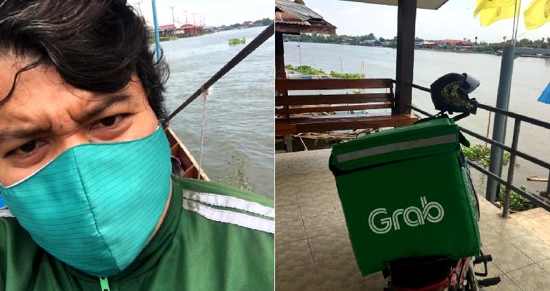 Delivery Man in Thailand Stops at Nothing to Deliver Hot Pizza to Someone in a River