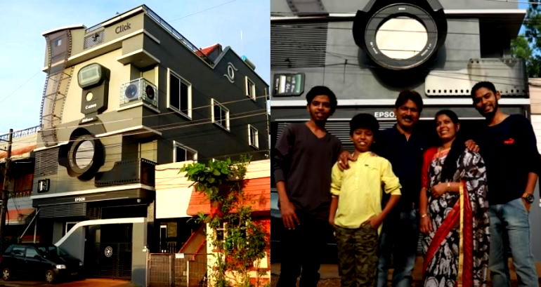 Indian Man Lives in a $94K ‘Camera House’ With His Kids Canon, Nikon and Epson